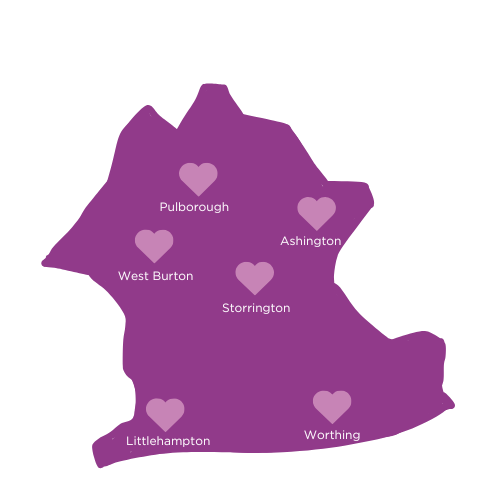 Worthing territory map